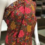 Pure Georgette Aari Gulaab Jaal Hand Embroidered Red Kashmiri Saree