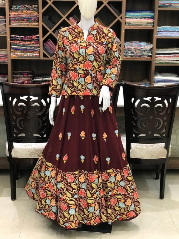Lehenga Choli with Aari and Tilla Embroidery