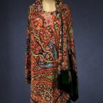 Bottle Green Pure Pashmina Jamawar Shawl with vivid Papier Mache Hand Embroidery