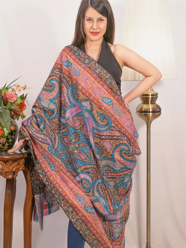 Pure Pashmina Kalamkari Shawl Wrap