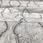 Kashmiri Self Jamawar Paisley Embroidery Running Fabric