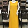 Yellow Flared Style Dress with Rich Highlighted Embroidery inner