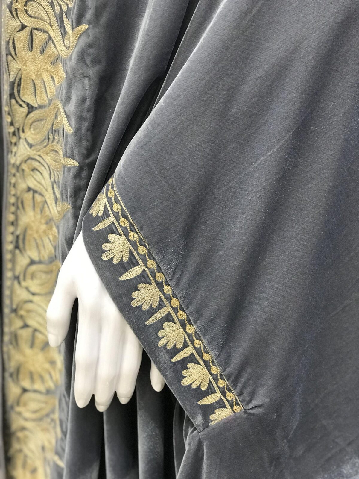 Grey Velvet Cape