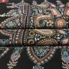 Black Allover Sozni Pure Pashmina Hand Embroidered Shawl