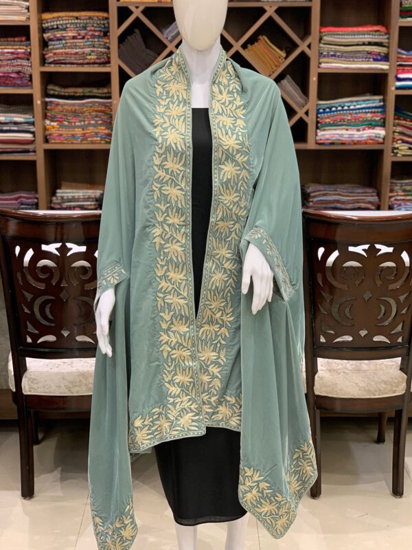 Green Velvet Cape Shawl