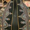 Black Allover Sozni Pure Pashmina Hand Embroidered Shawl
