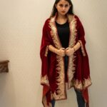 Red Velvet Cape Orni Bara Chinaar Design