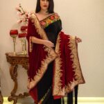 Red Velvet Cape Orni Bara Chinaar Design front
