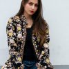 Black Kashmiri Long Coat with Aari Jaal Embroidery