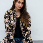 Black Kashmiri Long Coat with Aari Jaal Embroidery
