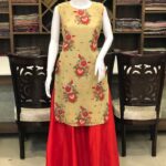 Georgette Shirt Dress & Skirt featuring Thread and Mirror Embroidery Work,