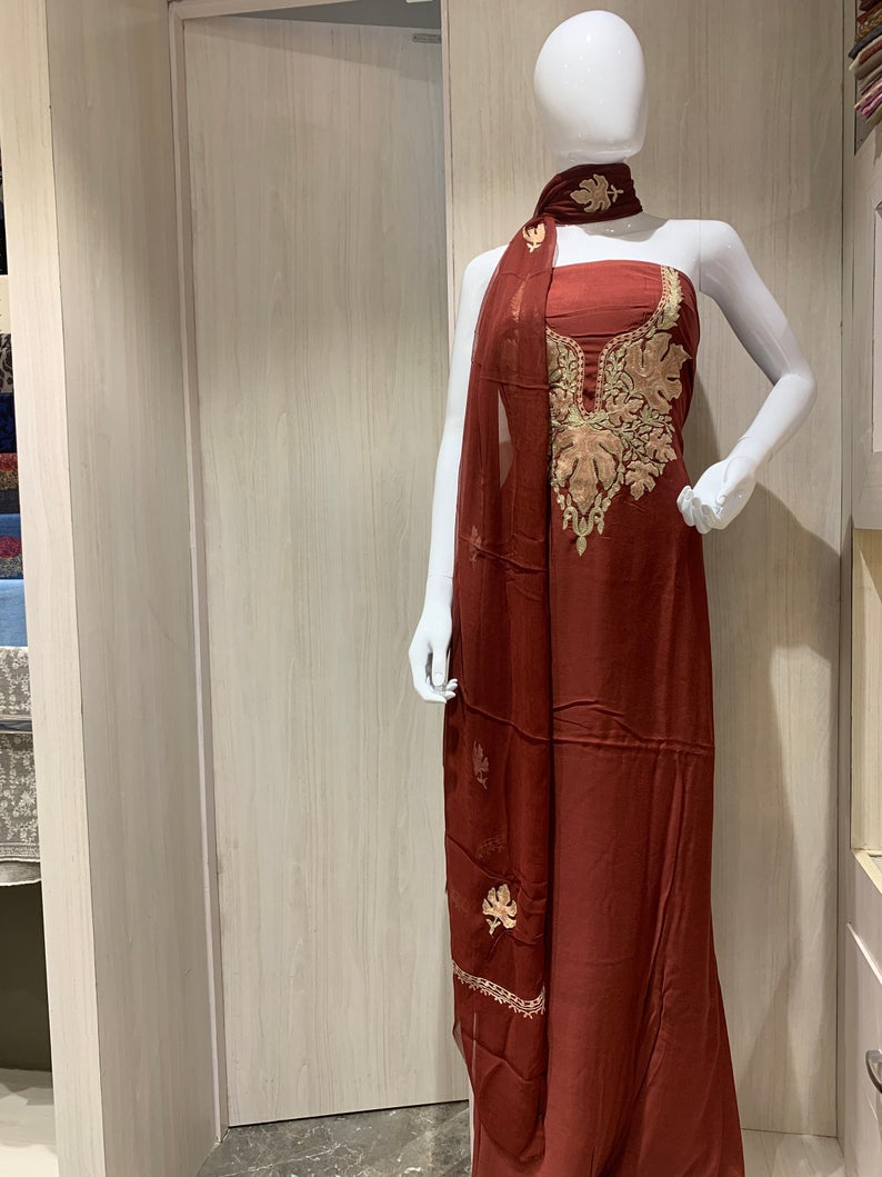 dress neck work designs