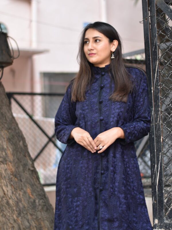 Paisley Jamawar Embroidered Women Coat front