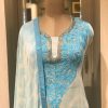 Tie n Dye Cut Daana Aari Neck Women Salwar Suit close up