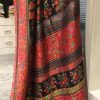 Black Modal Silk Floral Jaal Kani Weave Saree Pallu