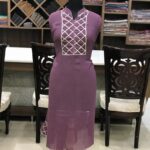Criss Corss Gota Embroidered Purple Kurta