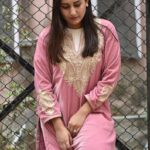 Kashmiri Velvet Kurta with Gold Tilla Paisley Embroidery