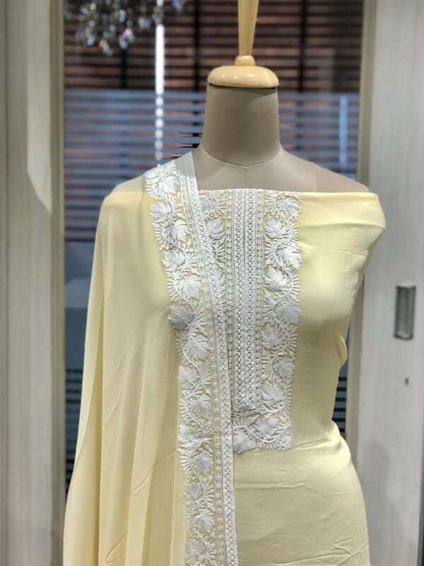 Croatia Lace Fused with Thread Embroidery Salwar Suit 2