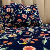Floral Kashmiri Aari Embroidered Velvet Bed Cover