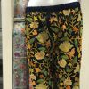 Navy Blue Women Trouser with All Over Floral Embroidery close up