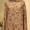 Tea Pink Silk Kani Weave Dupatta close up
