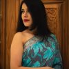 Turquoise Chinar Jaal Embroidered Kashmiri Saree