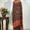 Black Modal Silk Chinar Jaal Kani Weave Sari