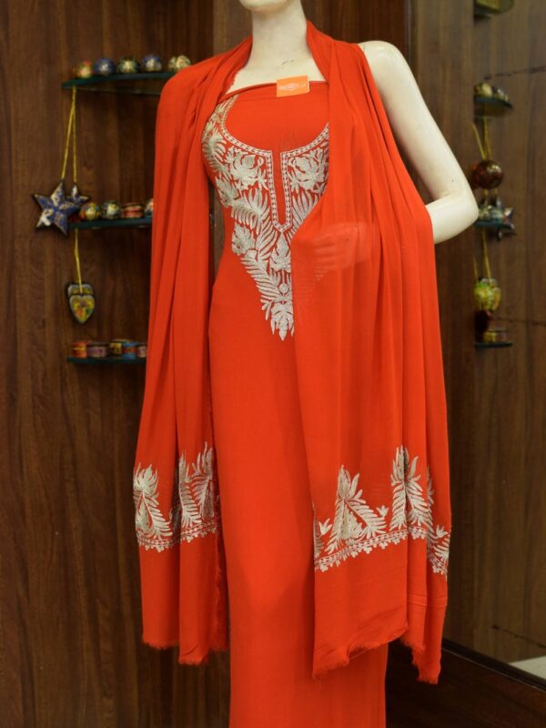 Kashmiri Salwar Suit with Chinar Tilla Embroidery