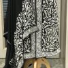 Black Paisley Jaal Embroidered Achkan Style Salwar Suit bottom view