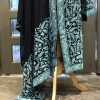Navy Blue Paisley Jaal Embroidered Achkan Style Salwar Suit bottom view