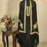 Tilla Chuptri Embroidered Salwar Suit: Black