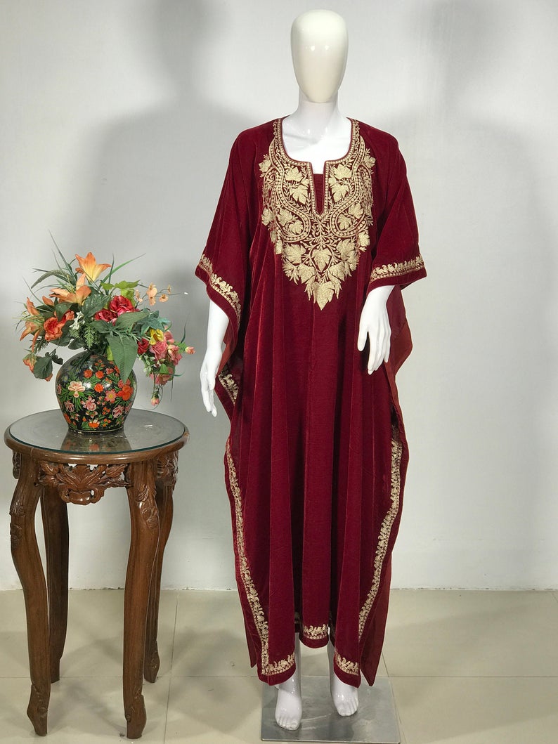 Red Velvet Kaftan, Women Kaftans, Tilla ...