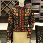 Black Floral Jaal Embroidered Bolero Jacket
