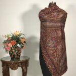 Black Papier Mache Intricate Jamawar Pure Pashmina Shawl
