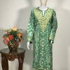 Green Pure Wool Kashmir Phiran with Jaal Paisley Embroidery 2