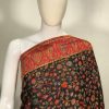 Black Modal Silk Kani Weave Saree: Bari Ambi Design close up