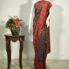 Ash Black Modal Silk Floral Jaal Kani Weave Saree