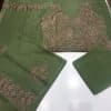 Silk Thread Embroidery Floral Shalwar Kameez Green Colour