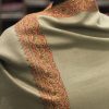 Neem Daur Sozni Hand Embroidered Pure Pashmina Shawl: Beige close up