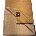 Tilla Weave Reversible Pure Pashmina Stole: Mustard
