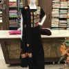 Black Long Check Style Tilla & Aari Fusion Embroidered Suit
