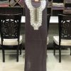 Greyish- Purple Aari Tilla fusion Neck Embroidery Suit 2