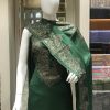 Zari Tilla mixed thread Embroidered Kashmiri Suit close up