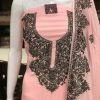 Pink Zari Thread Fusion Embroidered Kashmiri Suit Front