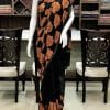Black Saree with Boteh embroidery and Cut-Dana Hand Work