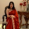Red Pure Crepe Saree with Chinar Border Tilla Embroidery front