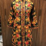 Black Kashmiri Jacket With Floral Kashmiri Aari Jaal Embroidery