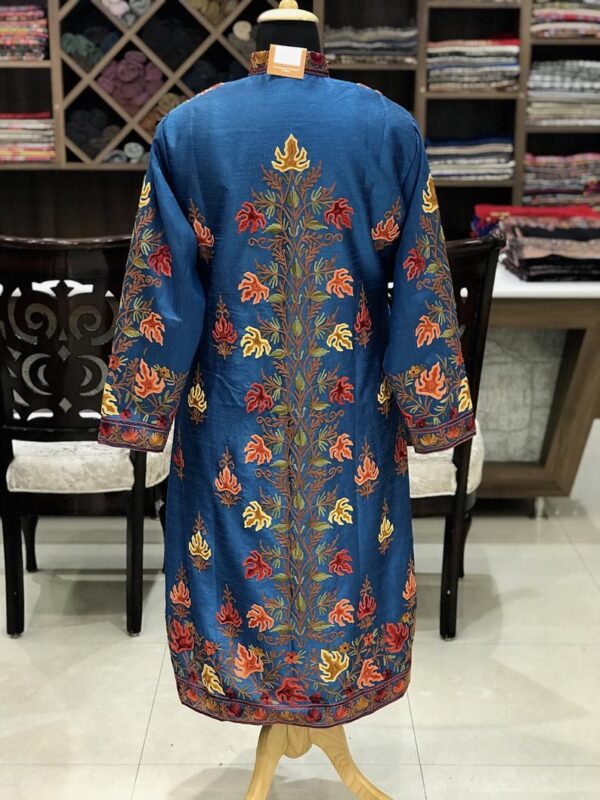 Royal Blue Kashmir Jacket, Embroidery Back