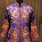 Purple Kashmiri With Coat Floral Vine Pattern Embroidery