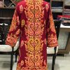 Red Kashmiri Coat With Paisley Embroidery Back